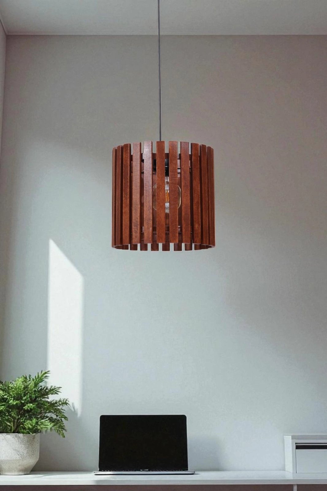 Llambë tavani Opviq, ngjyrë arre dhe e zezë, 9074-7