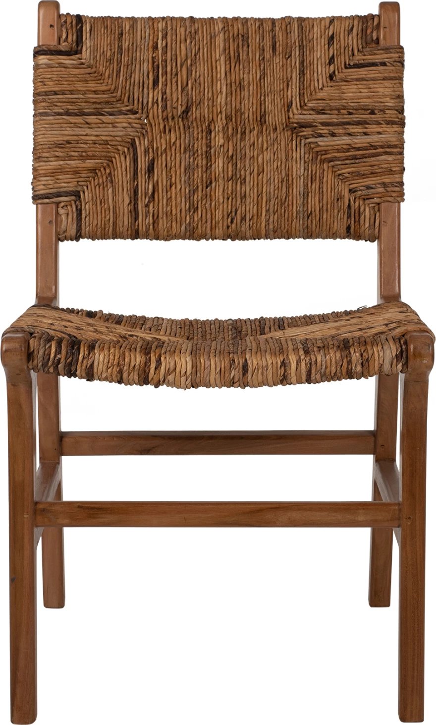 Karrige FH9399.11 dru teak me hasër në shpinë dhe ulëse, ngjyrë natyrale, 51x60,5x88Hcm