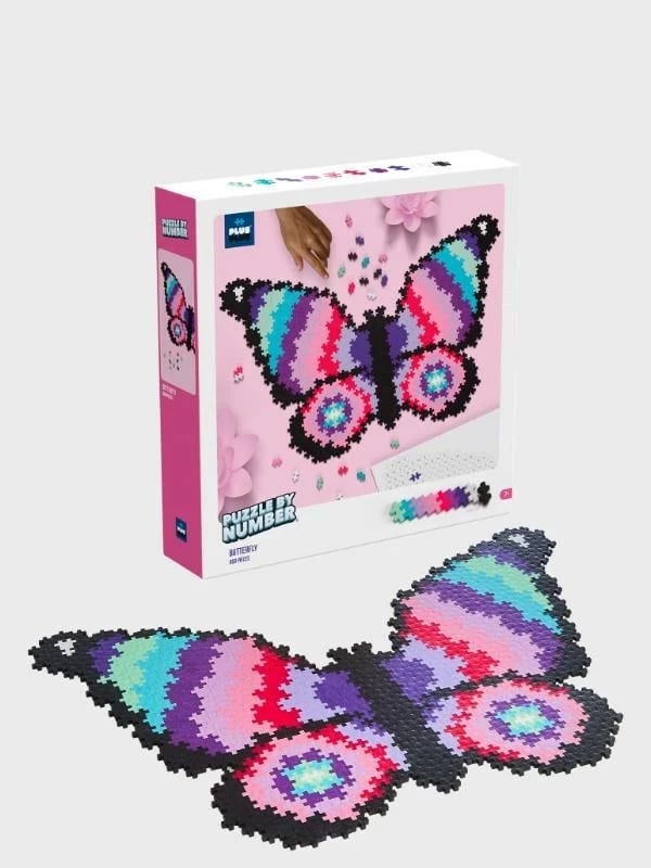 Puzzle bllokësh Plus-Plus Butterfly 800 copë, Shumëngjyrësh