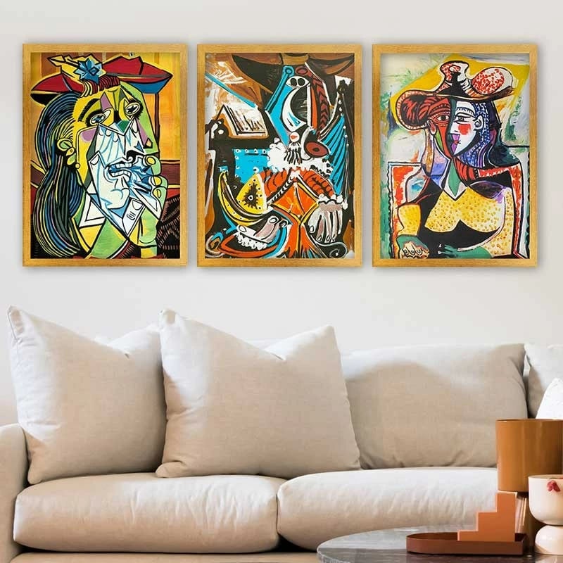 Set pikturash dekorative me kornizë, shumëngjyrëshe, Wallity, 3AC_UNPP09_3545, 3 copë