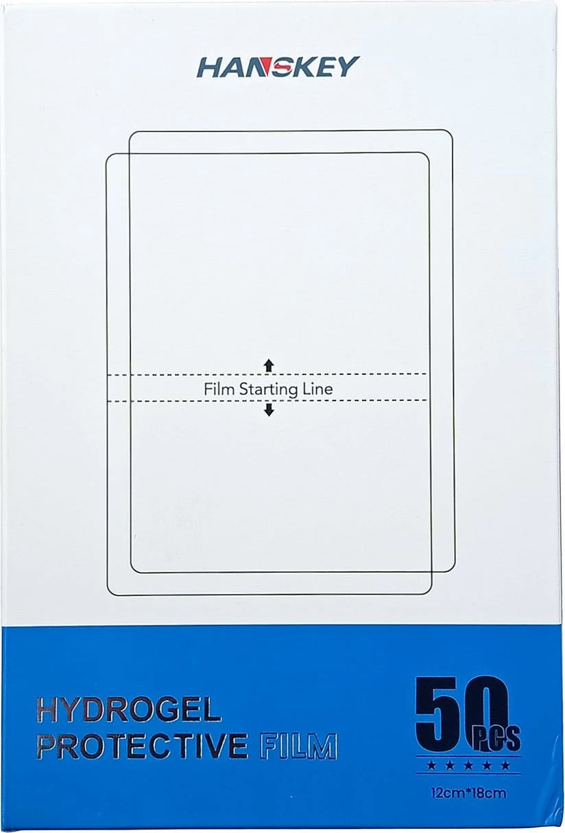 Folje hidrogel Hurtel për prerje me plotter CA310, 18x12cm, set 50 copë, transparente