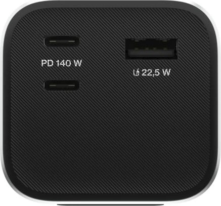 Powerbank, Green Cell, PowerPlay Ultra PBGC25UD, 25200mAh 140W PD, USB-C/USB-A, ekran LCD, argjendtë/zezë, me futrollë dhe kabllo C-C 140W