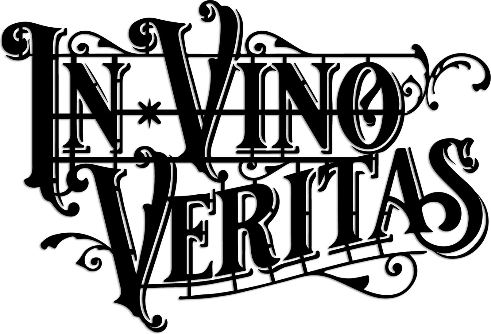 Aksesor dekorativ metalik për mur, Wallity Veritas 2, ngjyrë e zezë, 60x41cm