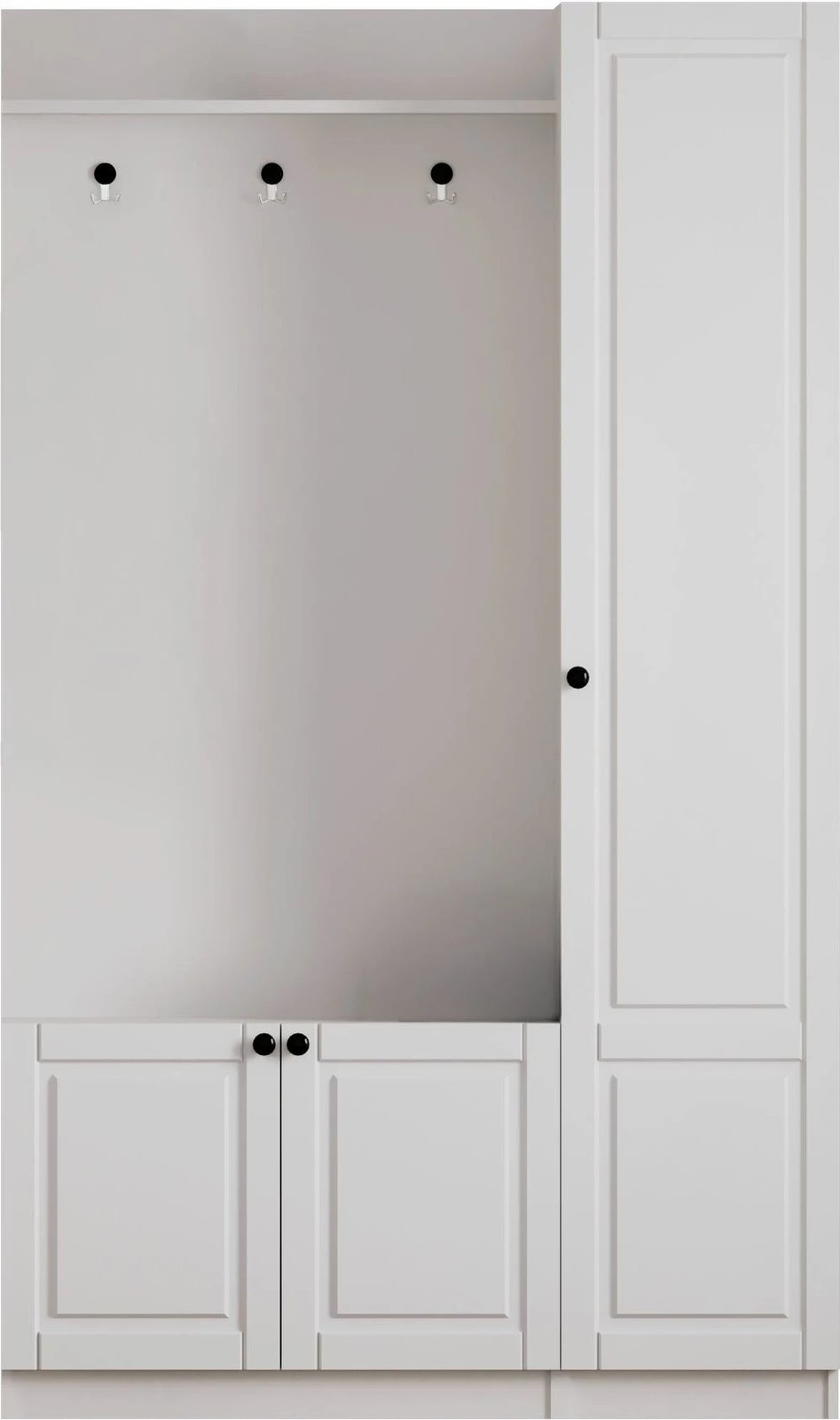 Stendë korridori, ngjyrë e bardhë mat, Skye Decor, RB-044