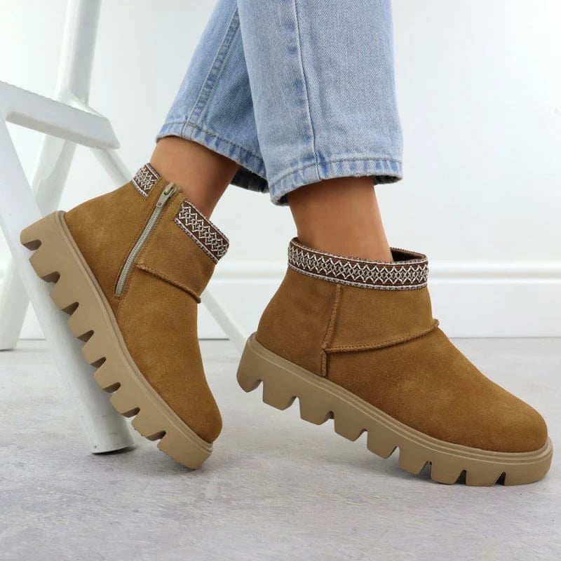 Çizme të shkurtra lëkure femra Rieker W2074-24