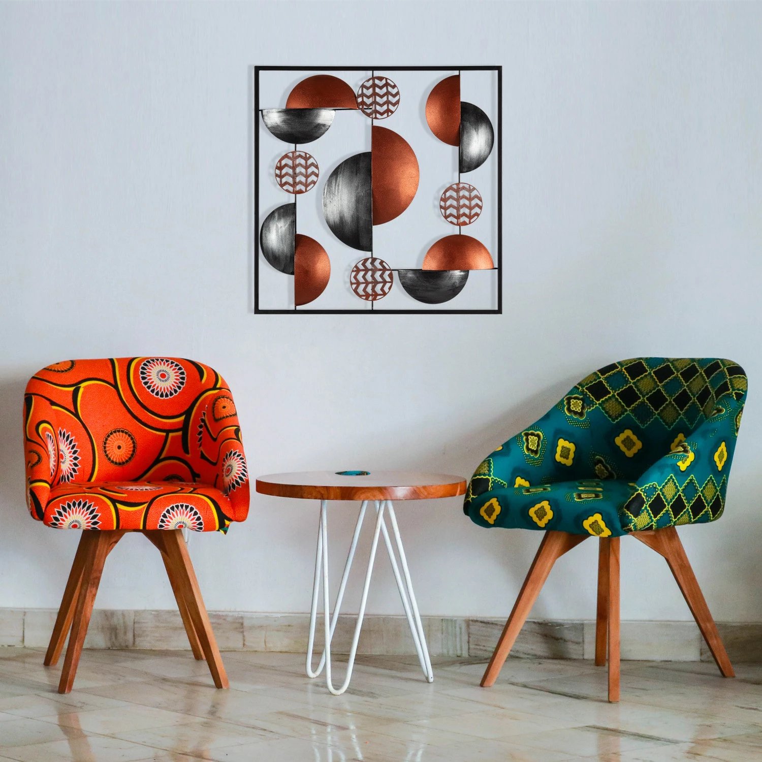 Aksesor dekorativ metalik për mur, Wallity Aurora, CH101-4