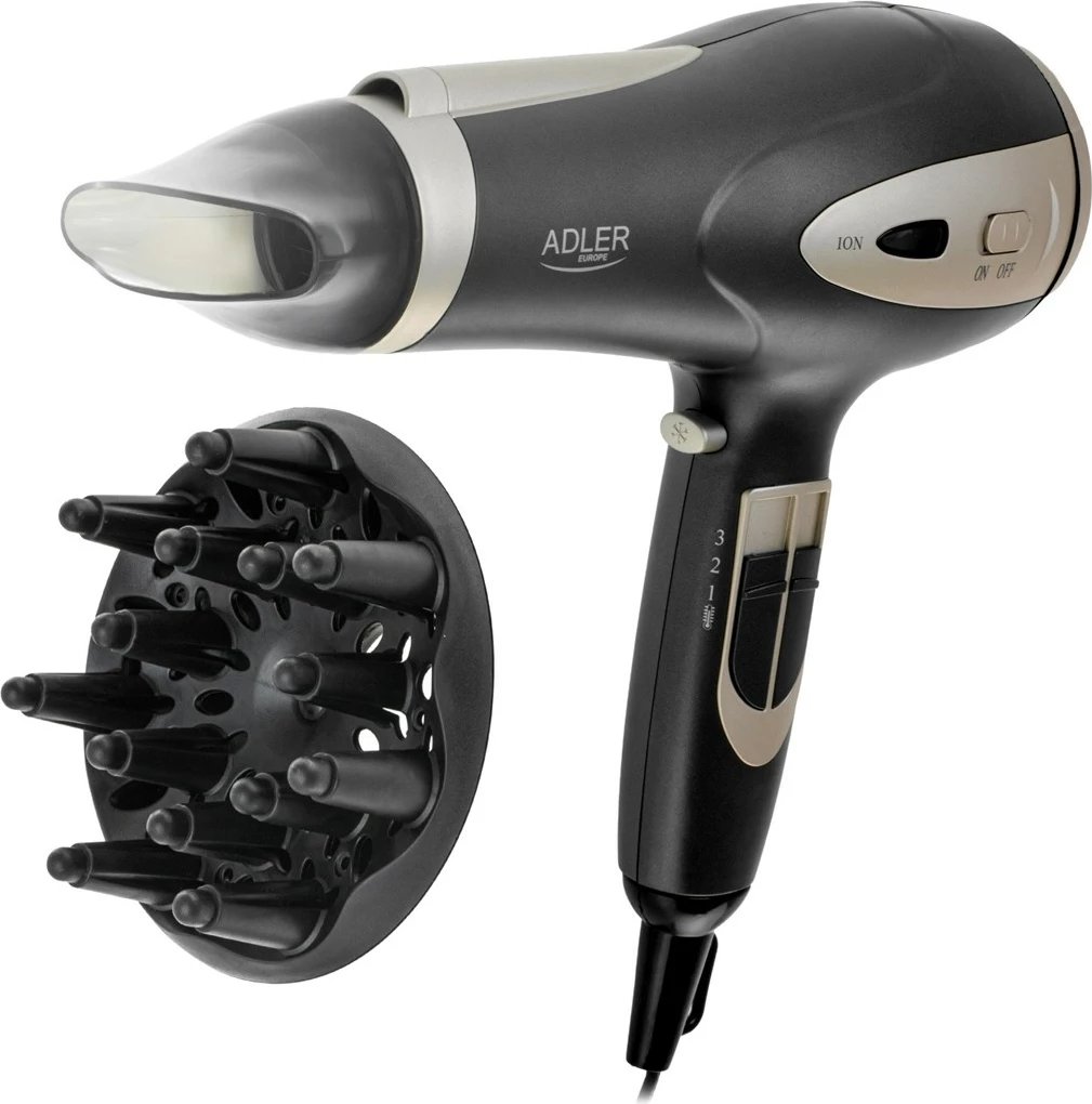 Tharëse flokësh Adler AD 2248gc, 1800 W, e zezë