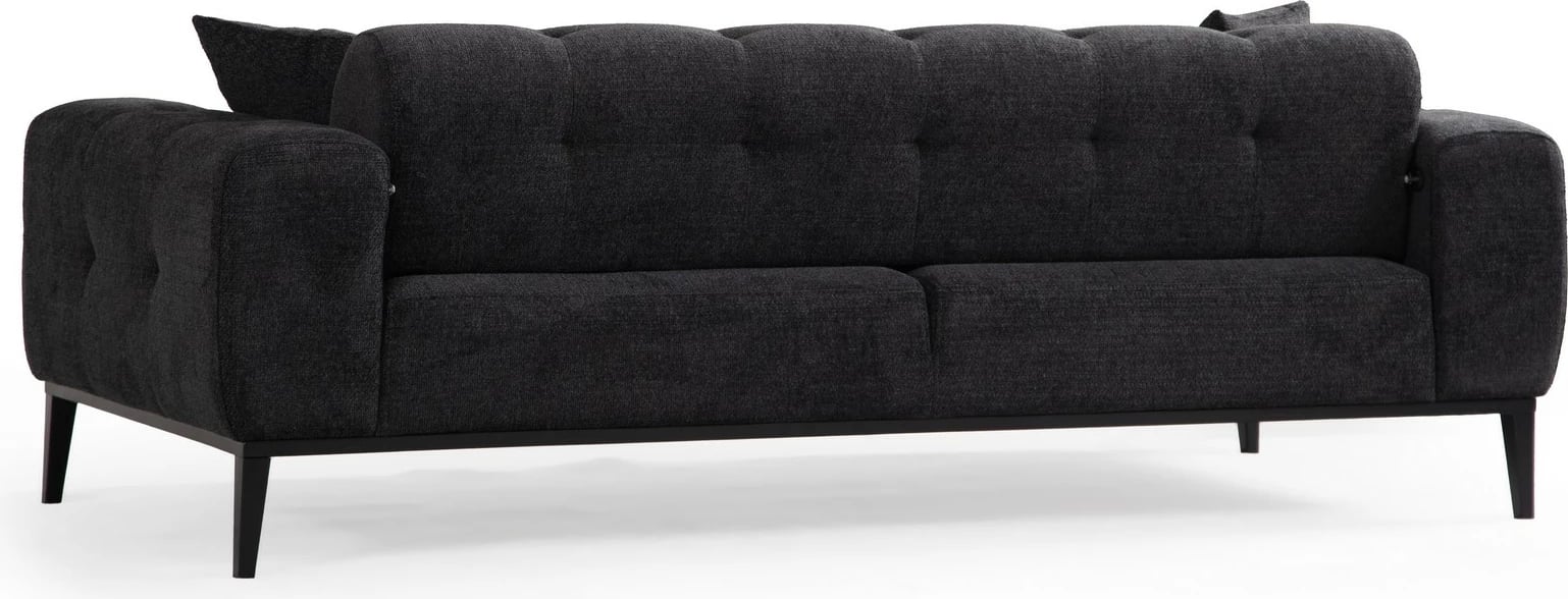 Divan-krevat treshe Athena, ngjyrë e zezë