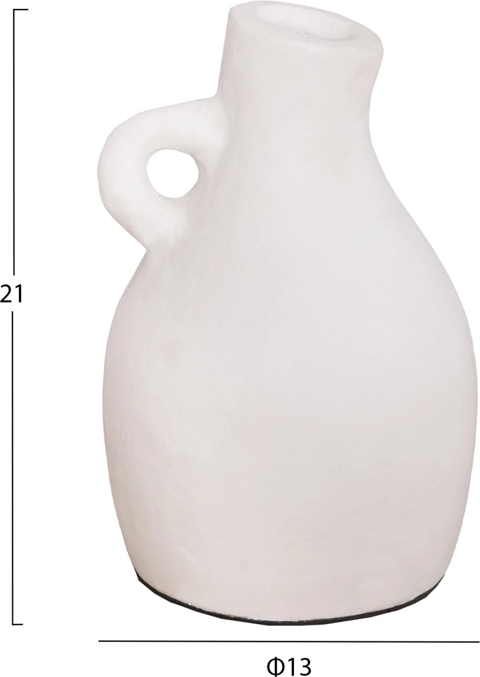 Vazo dekorative CLAYVON FH4405 terrakote ngjyrë bardhë Φ13x21Hcm