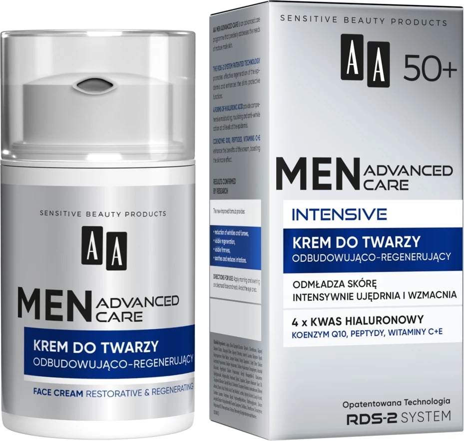 Krem për fytyrë për meshkuj AA Men Advanced Care Intensive 50+, 50ml