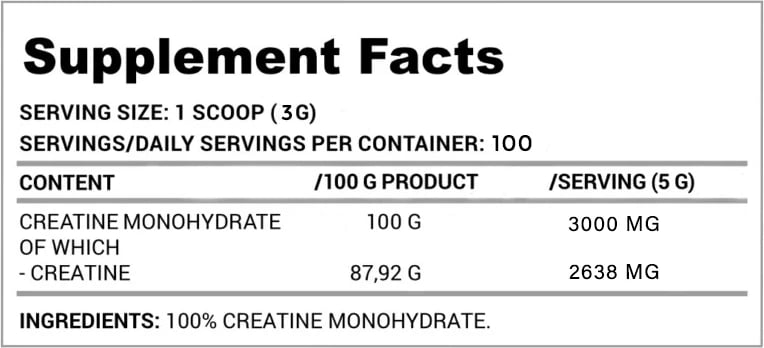 LA Creatine Monohydrate 300gr