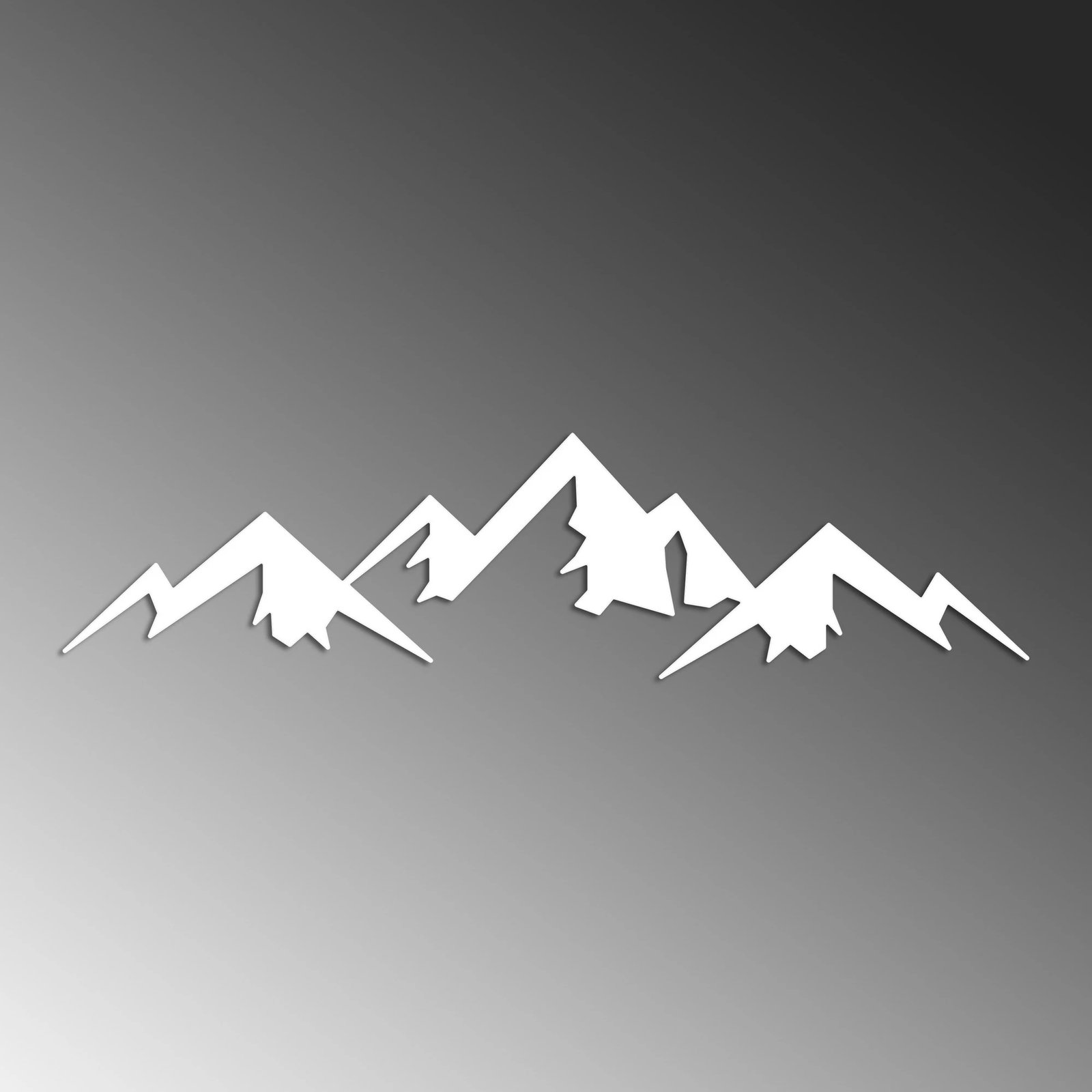 Aksesor dekorativ metalik për mur, Wallity, mal, i bardhë, 54x14cm