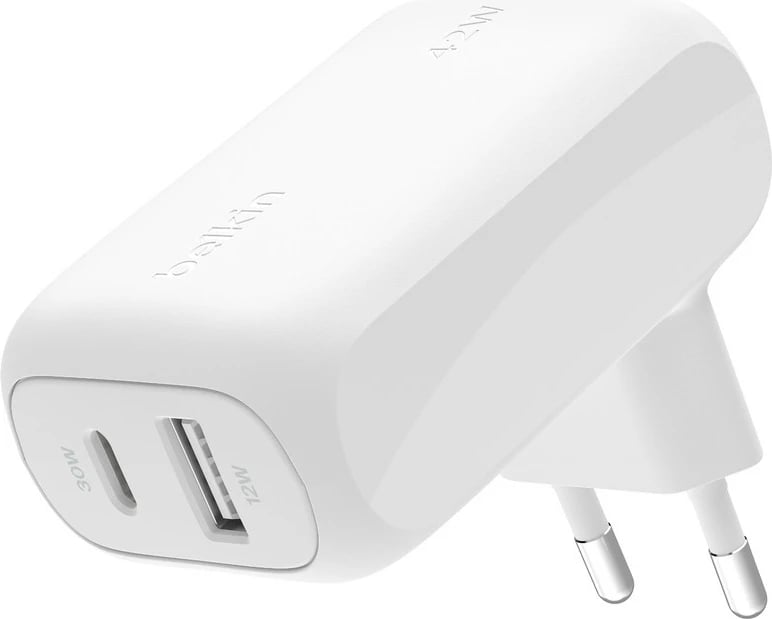 Karikues Belkin WCB009vfWH, 42W, 2 porta, USB Type-C, i bardhë