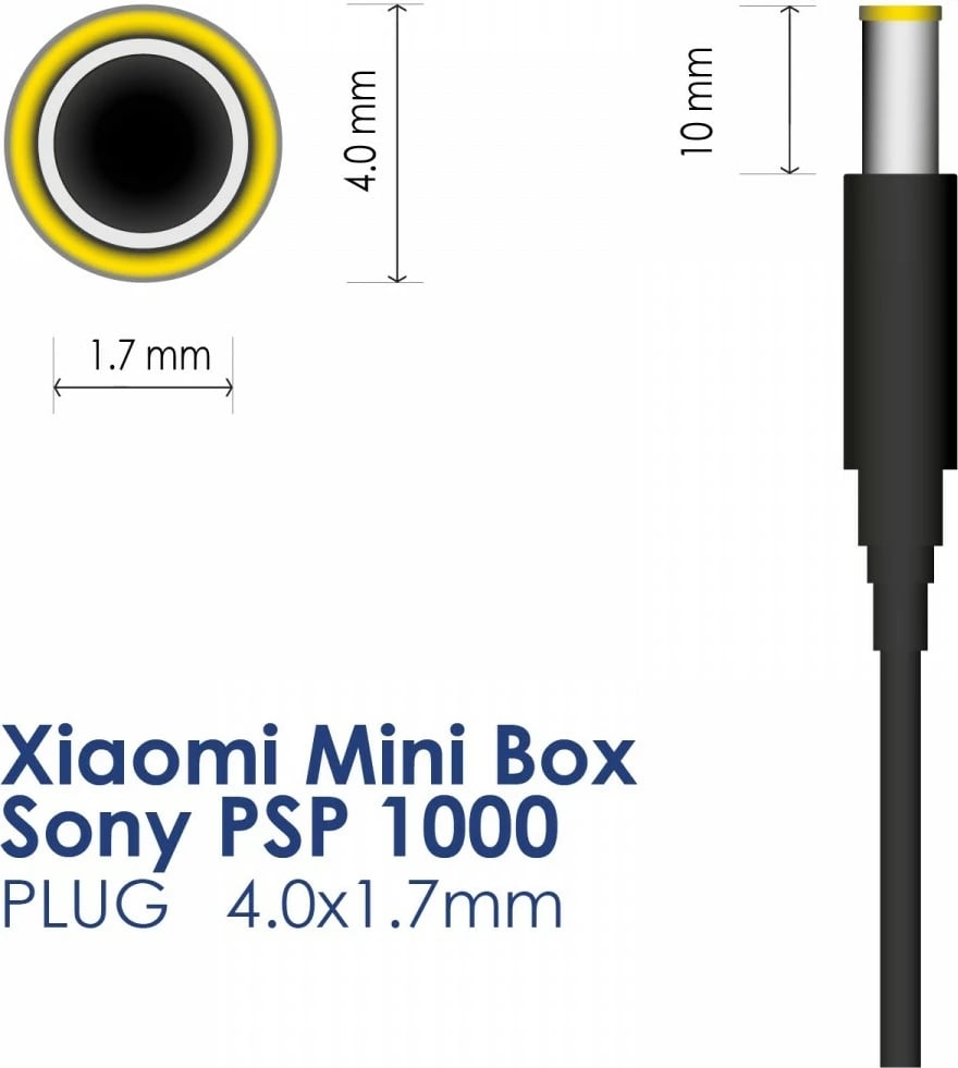 Adapter rryme Akyga AK-PD-31 5V/2A 10W për Sony PSP 1000, kabllo 1.2 m, i zi