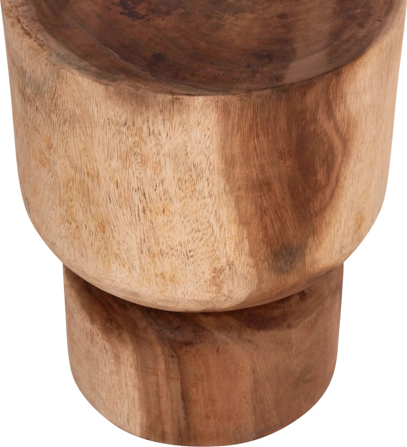 Stool i rrumbullakët FEBRYD, dru suar natyral, FH18233.11, 35x45cm