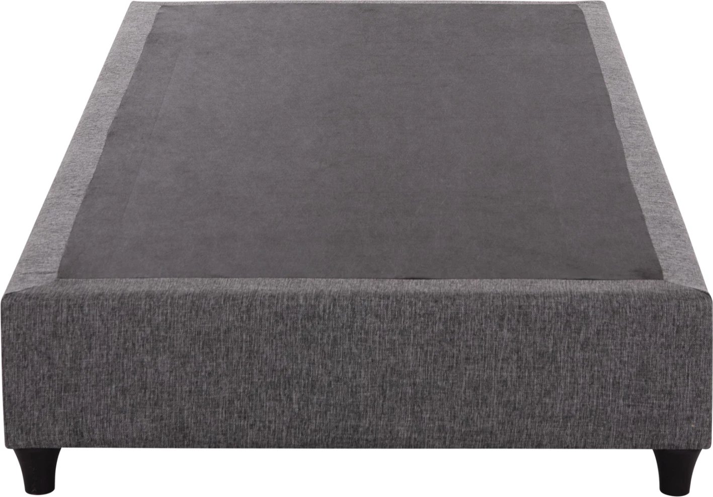 Baza e shtratit SIGGY, tekstil gri, pa hapësirë magazinimi, për dyshek 80x200cm
