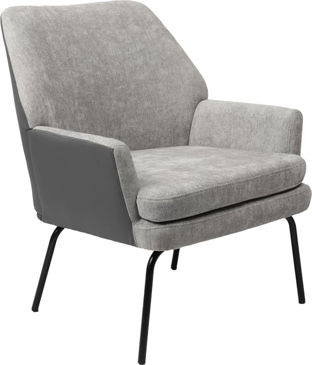 Fotelje Kieran, material stof, këmbë të zeza, 67x89x86cm