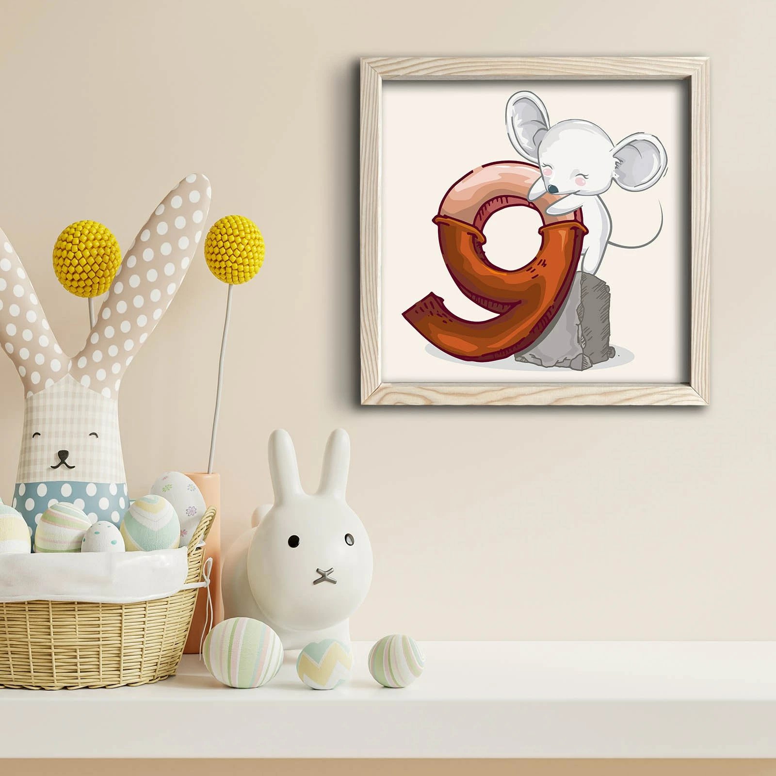 Pikturë dekorative me kornizë MDF, Wallity, 3333KCT-010, 33x33cm