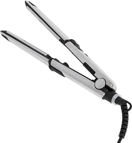 Drejtues flokësh, Adler, CR 2320, ionizim, 6 temperatura 130-230°C, pllaka titani 28x110mm, ekran LCD, bllokim krahësh, fikje automatike, me dorashkë