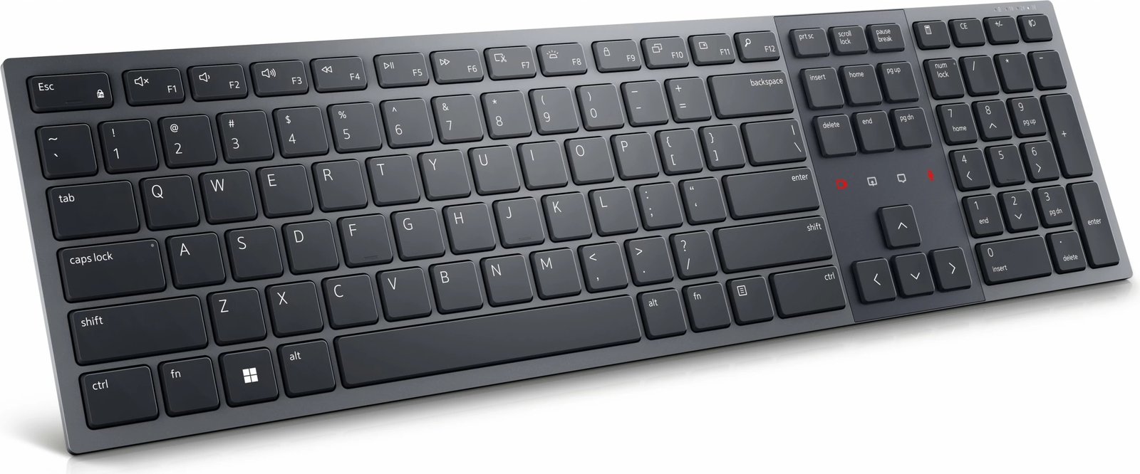 Tastierë DELL KB900, full-size, wireless, RF + Bluetooth, QWERTZ, grafit