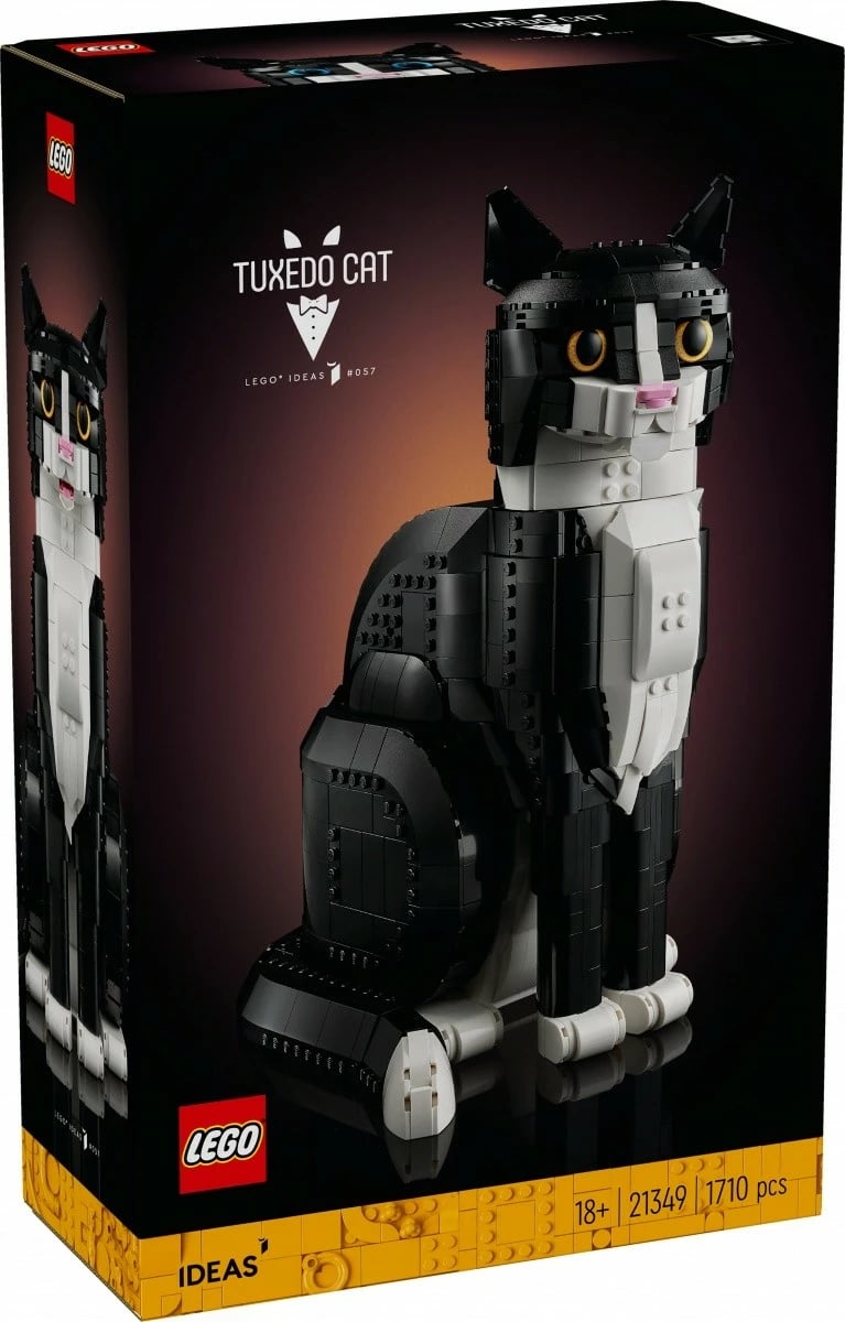 Set ndërtimi LEGO Ideas 21349 Tuxedo Cat 1710 pjesë 32 cm 18+, bardhë e zezë