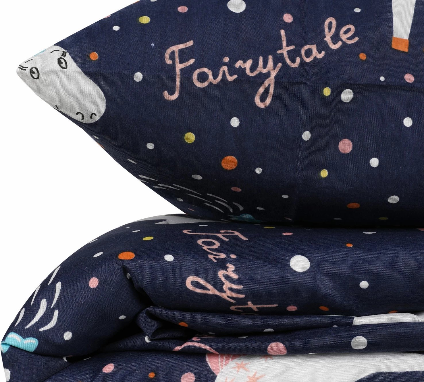 Set mbulesë për jorgan dopio, Magic Unicorn, ngjyrë e kaltër e errët Set mbulesë për jorgan dopio, Magic Unicorn, ngjyrë e kaltër e errët