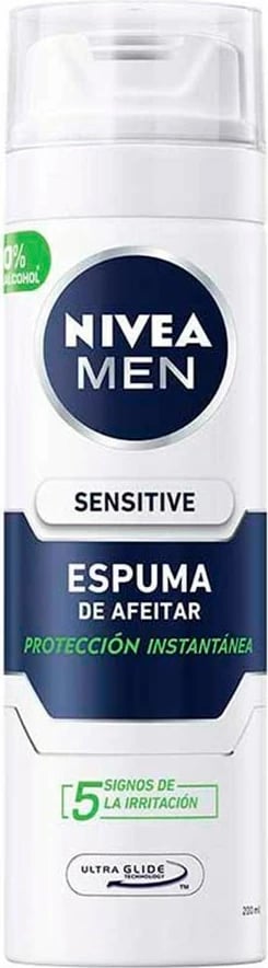 Espuma për rruajtje NIVEA Sensitive për meshkuj 200ml