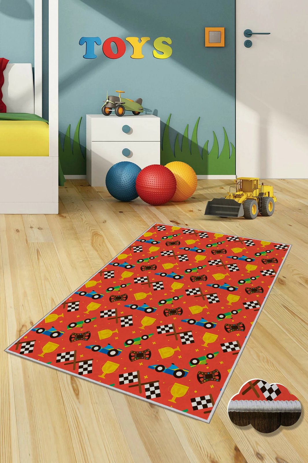 Qilim shumëngjyrësh për fëmijë, 60x100cm, Conceptum Hypnose, WOOKECE073