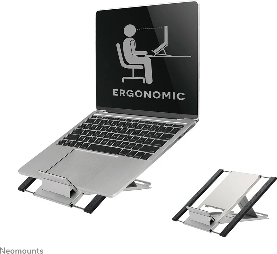Mbajtës laptopi Neomounts NSLS100, alumini, i palosshëm, për 10-22 inç, argjend