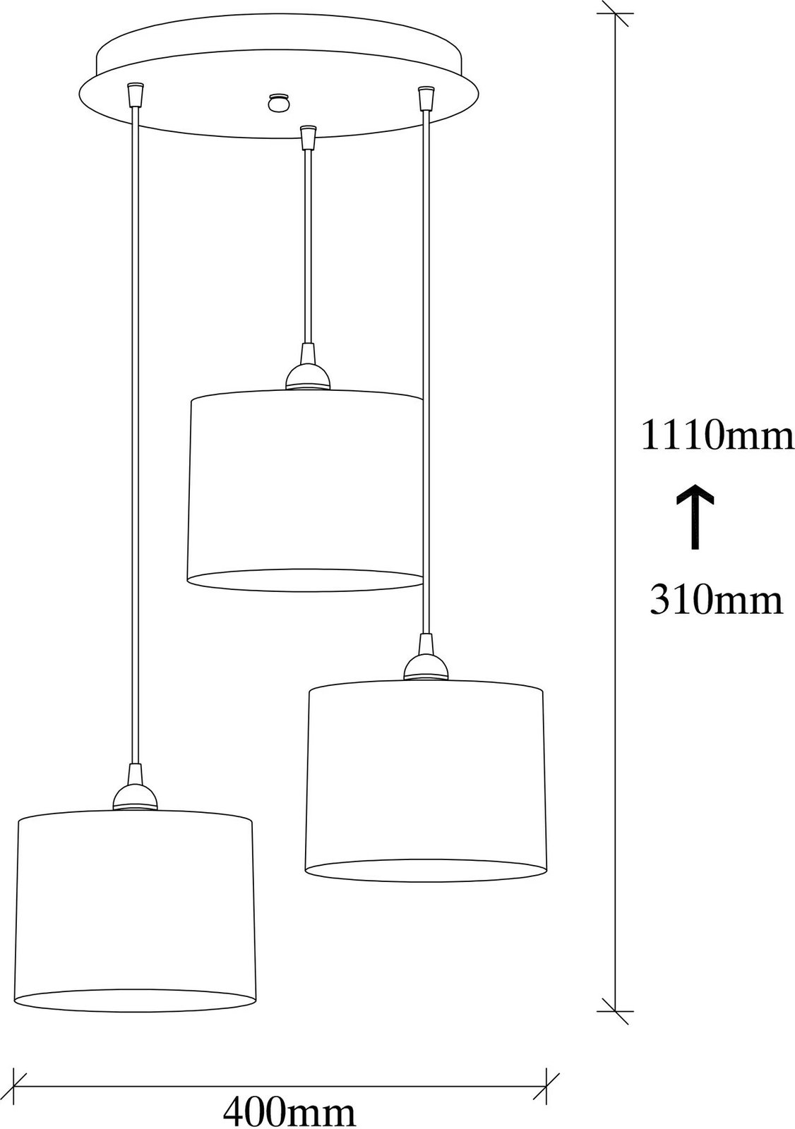 Llambë tavani skandinave, Opviq Berceste, e bardhë, 195WHITE-S2