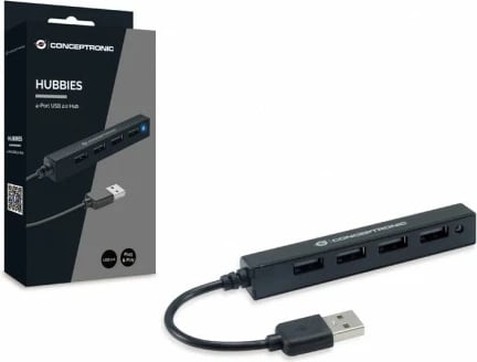 USB hub Conceptronic 4 porta USB-A 2.0 i zi