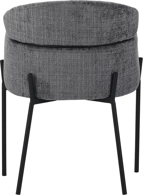 Karrige Tolerse Inart, ngjyrë gri e lehtë, këmbë metalike të zeza, 58x57x80cm