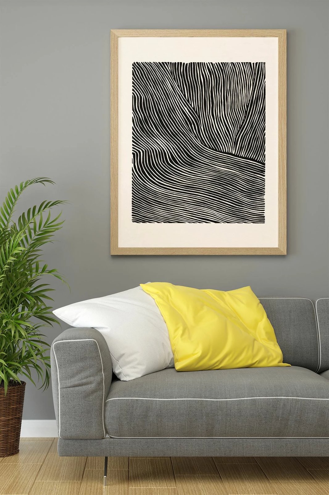 Pikturë dekorative me kornizë, Wallity, Lmnmdl32, shumëngjyrëshe, 33x48cm