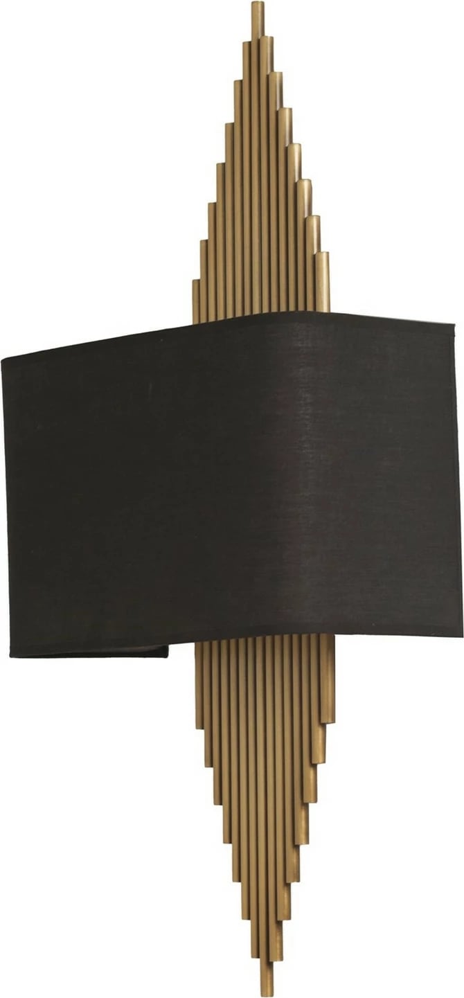 Aplik murale Opviq, Hande, ngjyrë ari e zezë, abazhuri drejtkëndor