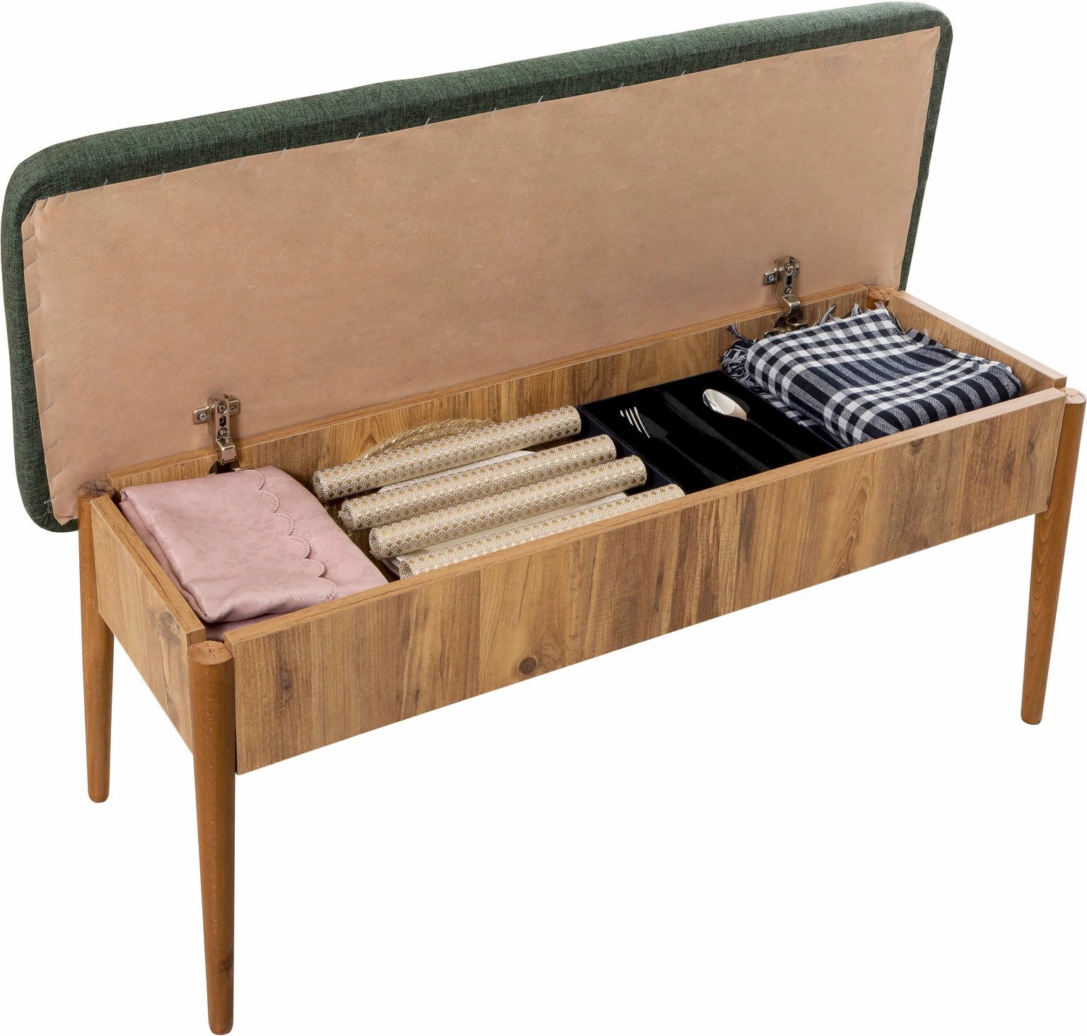 Bankë moderne, ngjyrë pishë Atlantike dhe e gjelbër, Hanah Home Vina