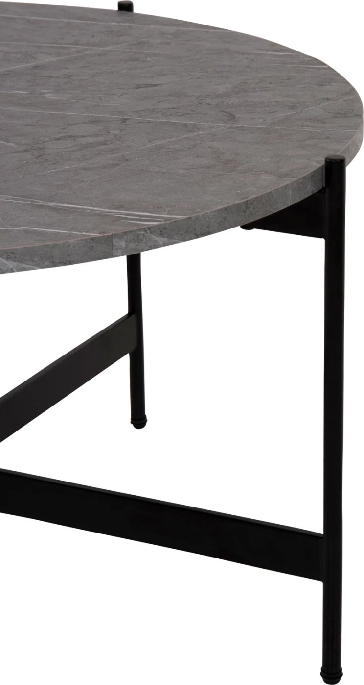 Tavolinë kafeje FH9588.02, sipërfaqe tavoline mermer gri, bazë metalike e zezë, Φ80x45H cm Tavolinë kafeje FH9588.02, sipërfaqe tavoline mermer gri, bazë metalike e zezë, Φ80x45H cm