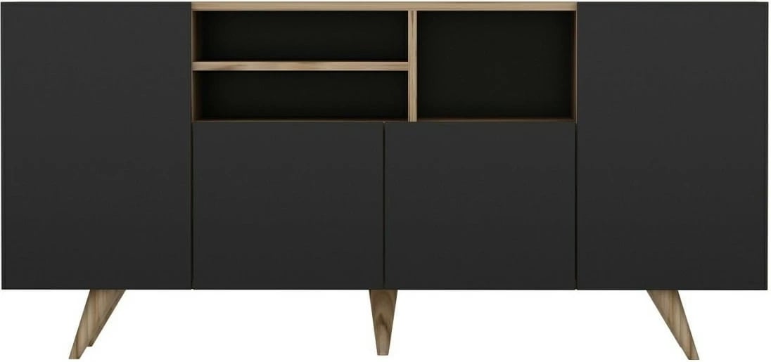 Konsol Skye Decor, ngjyrë arrë dhe e zezë, Sansa