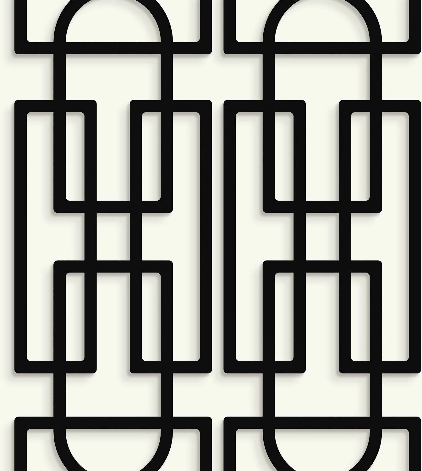 Set dekorativ metalik për mur, 2 copë, ngjyrë e zezë, Echo Forms, Wallity, APT837