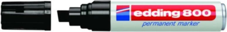Marker i përhershëm, Edding 800 (4800001), trup alumini, majë shpatuke e gjerë, i papërshkueshëm nga uji, e zezë