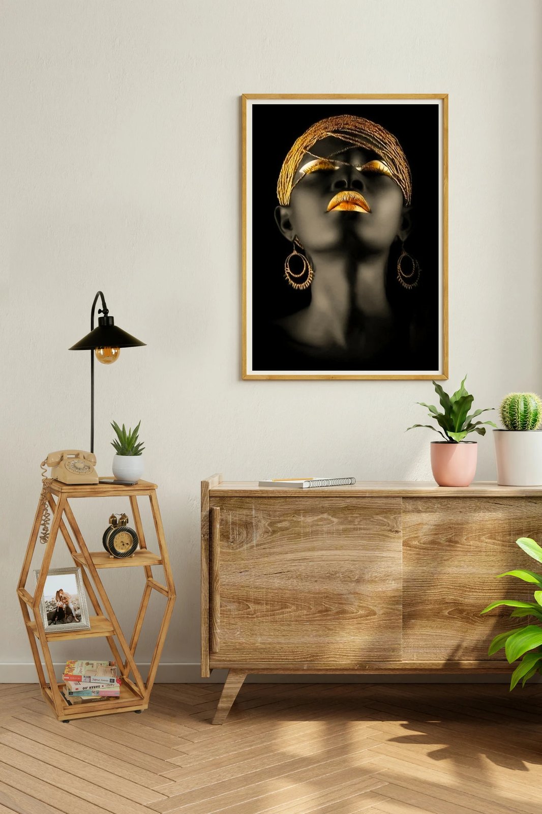 Llambë dyshemeje Opviq, 8526-1, ngjyrë kaki, me raft librash