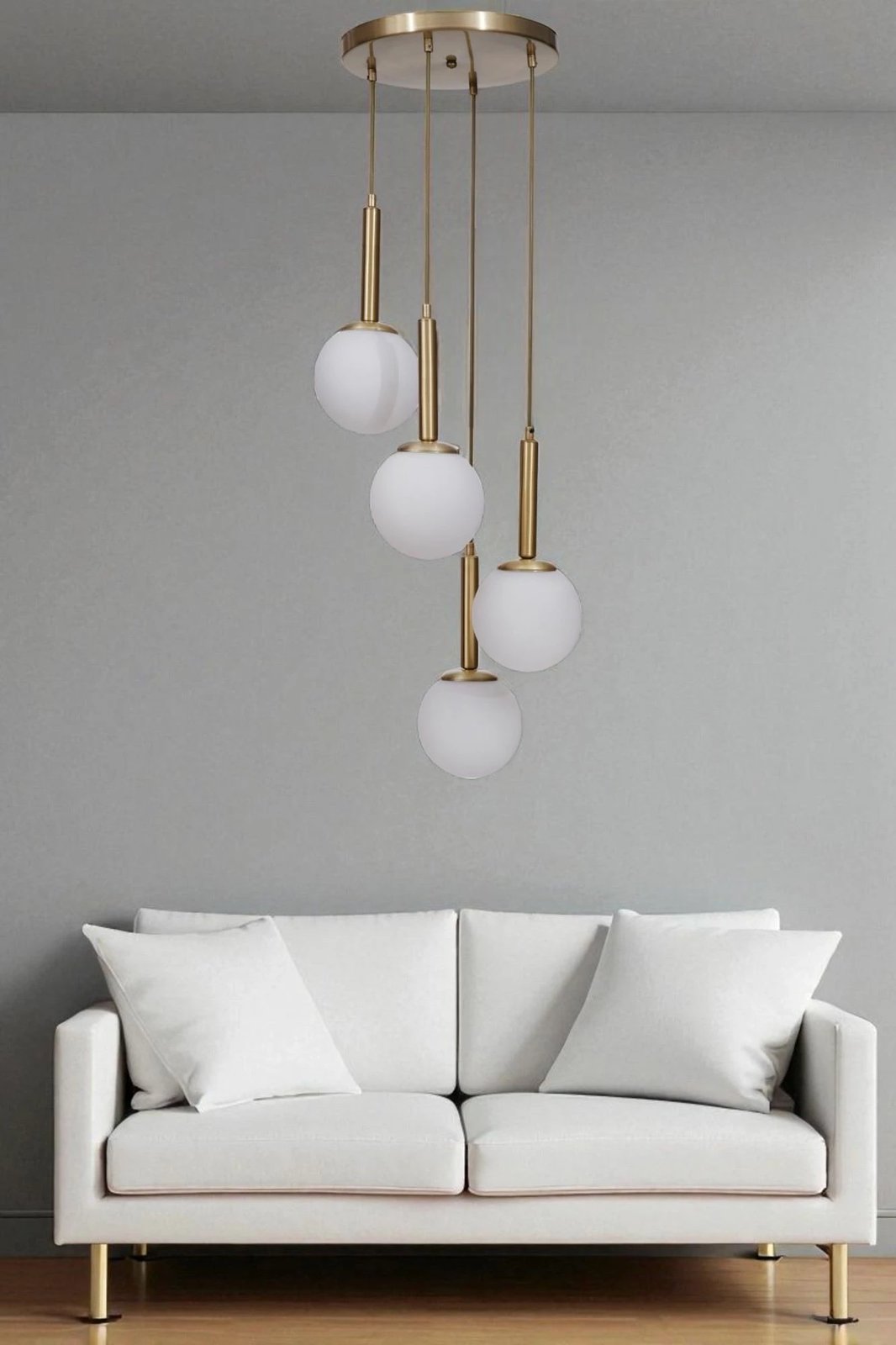 Llambë tavani Opviq, e bardhë dhe ari, 4 drita, 9055-4