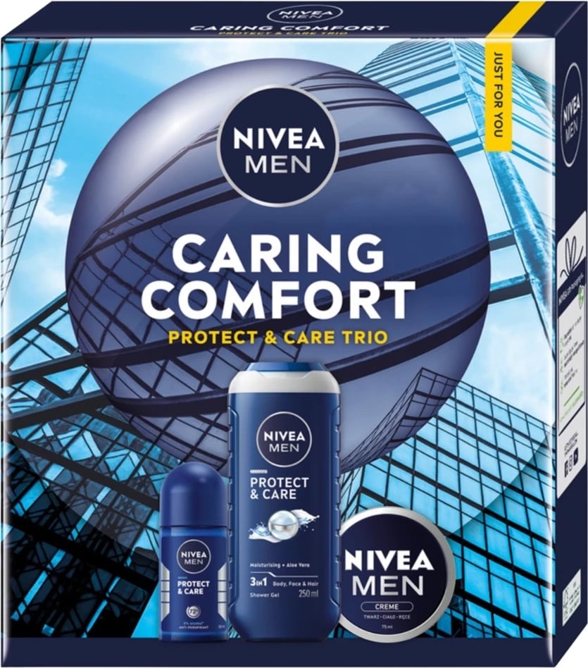 Set për meshkuj Nivea Men Caring Comfort, 3 copë