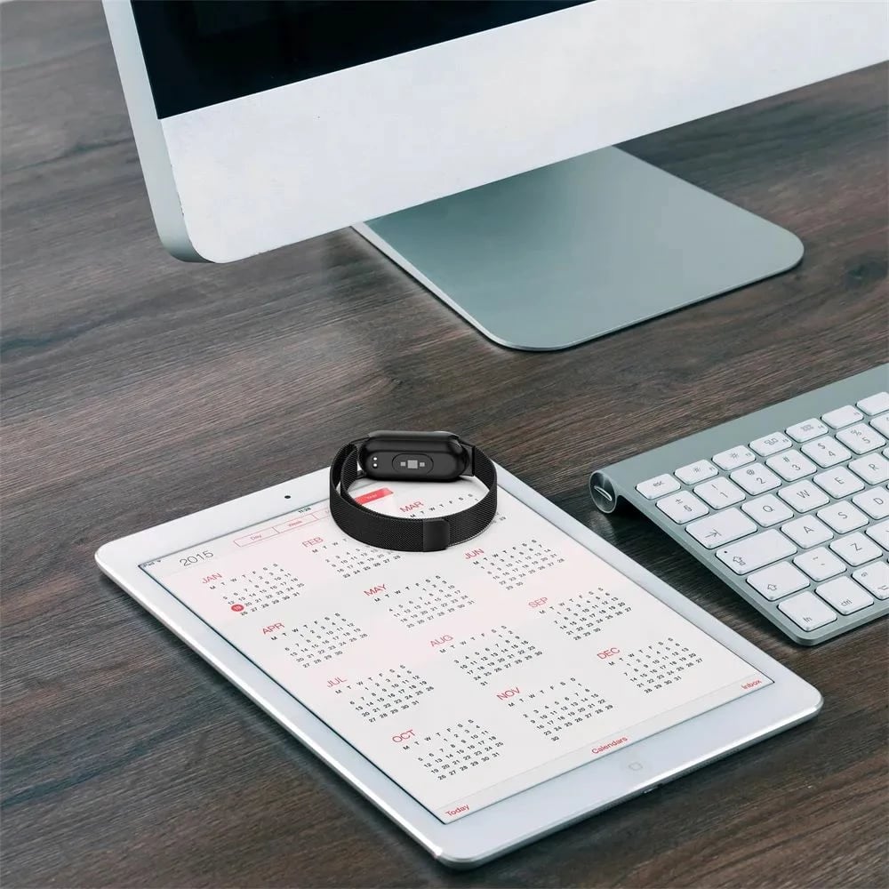 Rrip për orë të mençur Tech-Protect MilaneseBand për Xiaomi Smart Band 8 / 8 NFC, Argjendtë