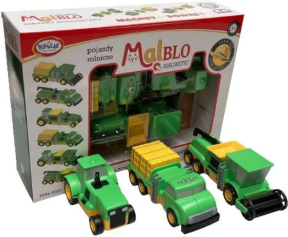 Set lodrash magnetike bujqësore Malik MalBlo 3 copë, e zezë/e gjelbër/e verdhë