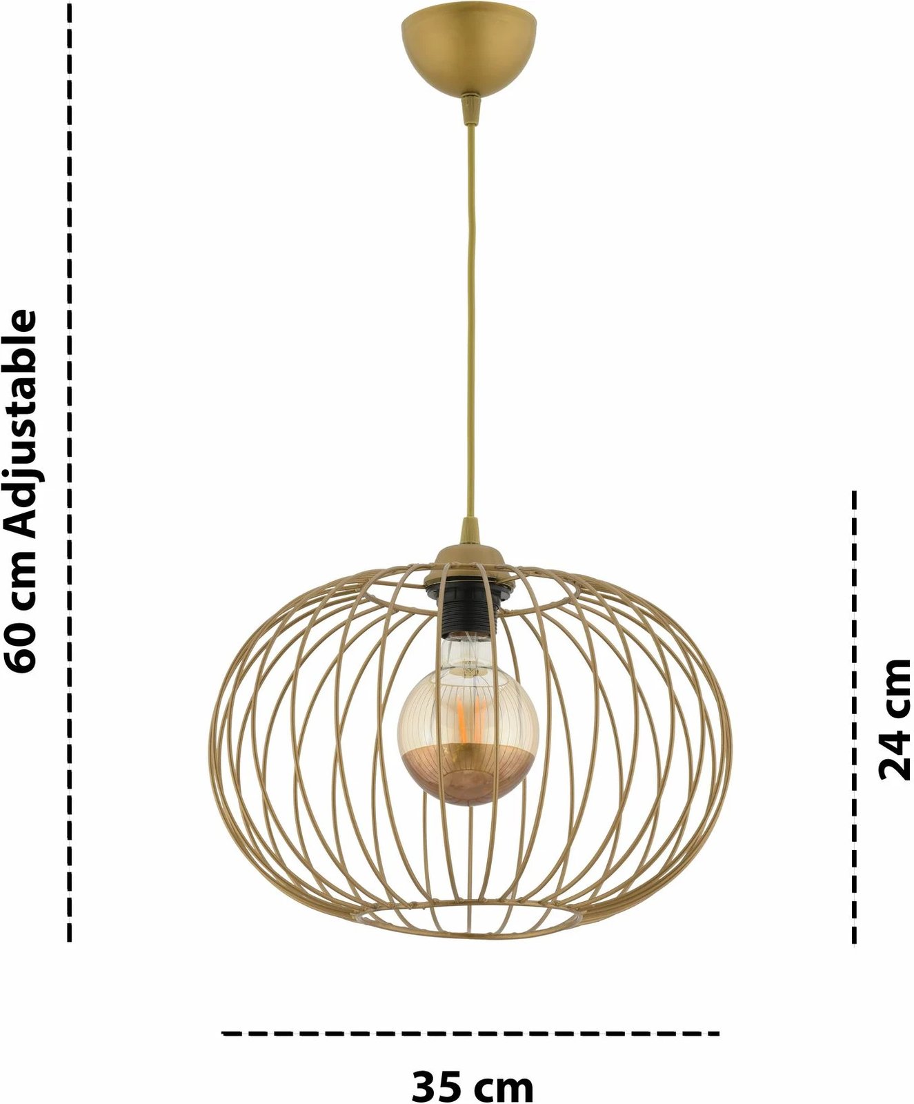 Llambë tavani Opviq, Sferoid, ngjyrë ari