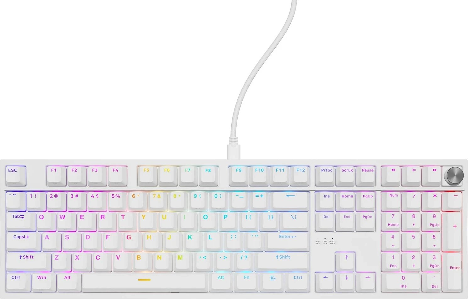 Tastierë mekanike GENESIS NKG-2300, USB, QWERTY, Anglisht, e bardhë