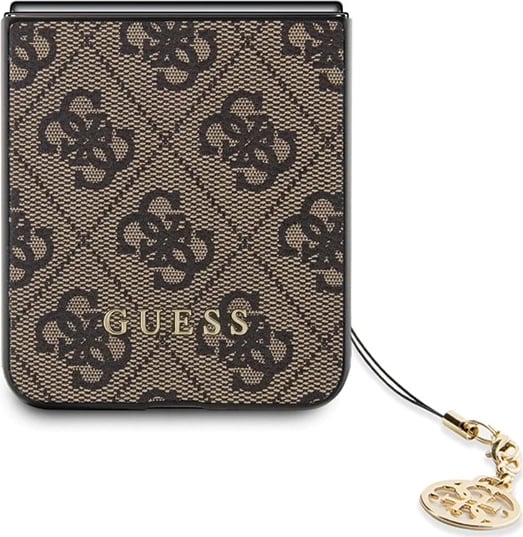 Mbështjellës Guess 4G Charms për Samsung Galaxy Z Flip 5, kafe