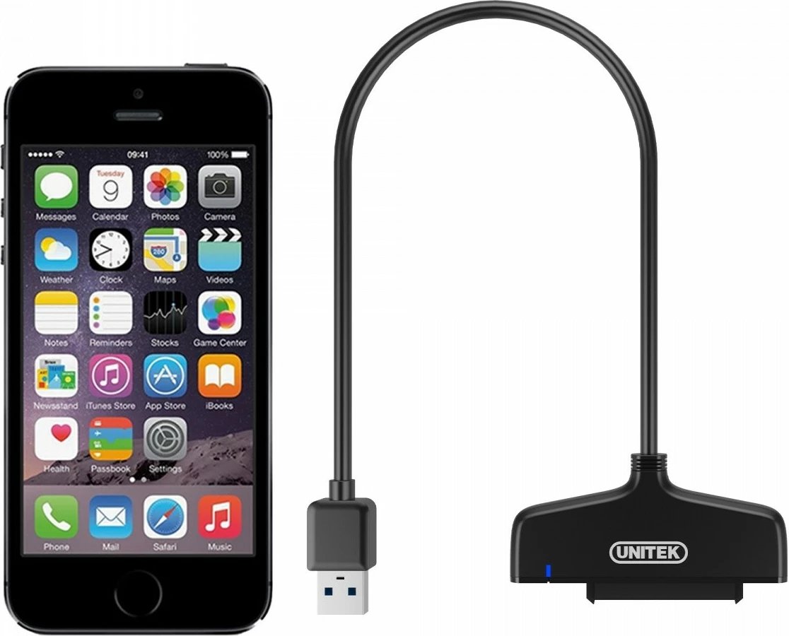 Adapter Unitek Y-1096 USB 3.0 në SATA III për HDD/SSD 2.5", i zi