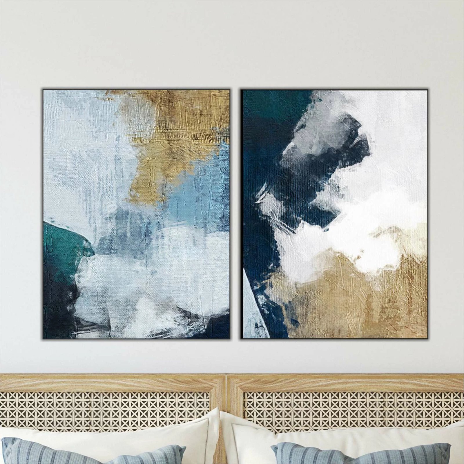 Pikturë dekorative MDF (2 copë), Wallity, shumëngjyrëshe, 60x80cm