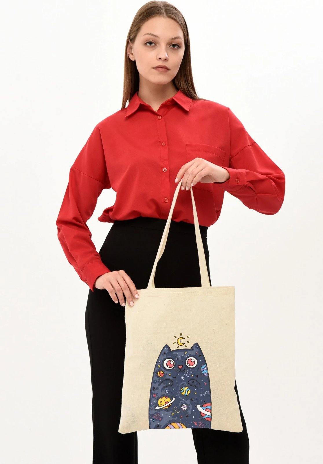 Çantë Tote Zoozie Bags, krem, 35x40cm, 0314